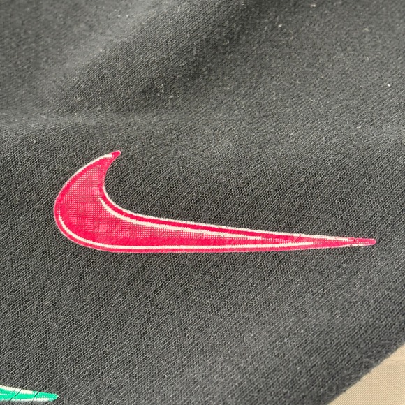 Nike Kids Black Jogger Sweatpants Multi Color Swoosh Logo Youth 5–6 Years - Picture 7 of 12